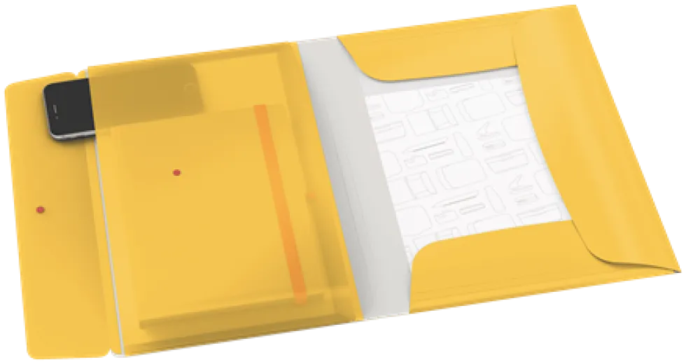 3-klaffmapp Leitz Cosy A4, PP, Gul