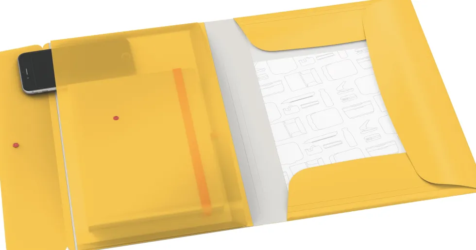 3-klaffmapp Leitz Cosy A4, PP, Gul
