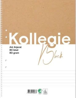 Kollegieblock FW A4 80g 80bl linj