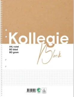 Kollegieblock FW A4 80g 80bl rut