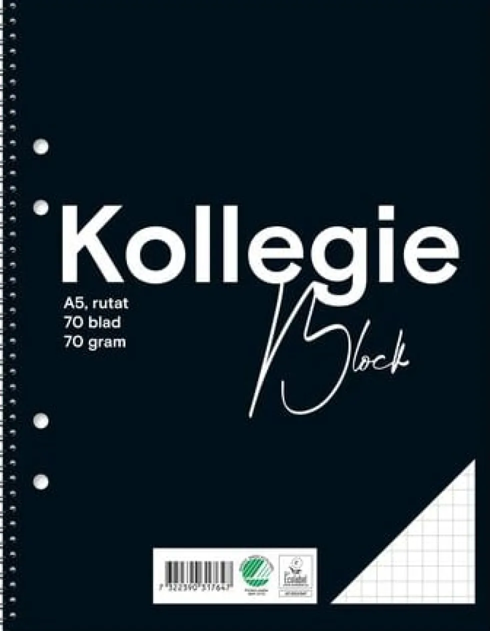 Kollegieblock FW A5 70g 70bl rut h