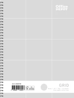 Kollegieblock Grey A5 rutad