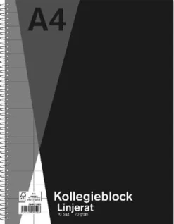 Kollegieblock SOL A4 70g 70 blad linj.