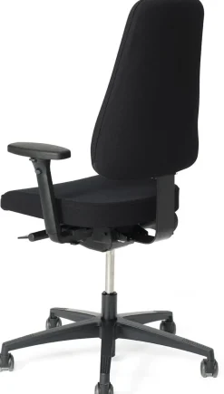 Kontorsstol LANAB LD 6340 Multisynkron, svankstöd, svart textil