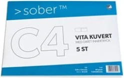 Kuvert C4 Fukthäftade, vit, 5/fp