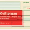 Kvittens A6 Liggande, 1 kopia, numrerad, 5st