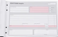 Kvittens A5 Liggande med kopia, 2x50 blad