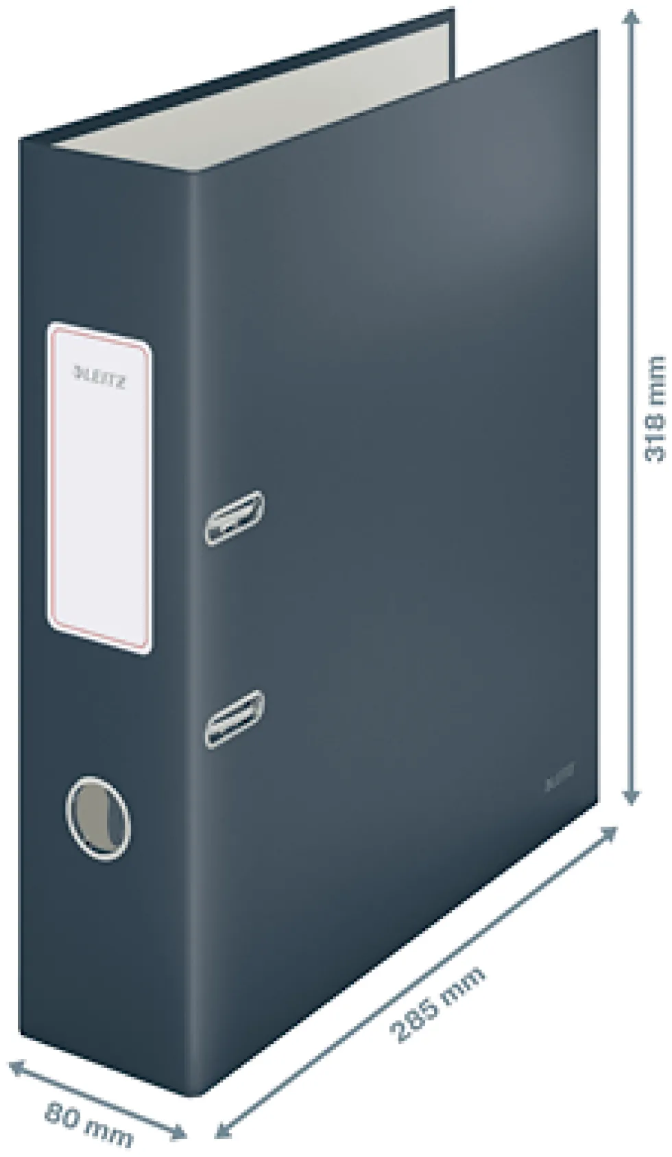 LAF Leitz 180° Cosy A4 80mm Grå