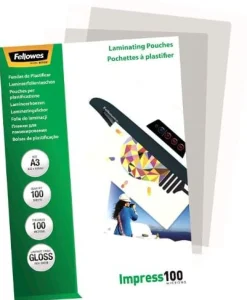 Laminat FELLOWES A3 100mic klar 100/fp