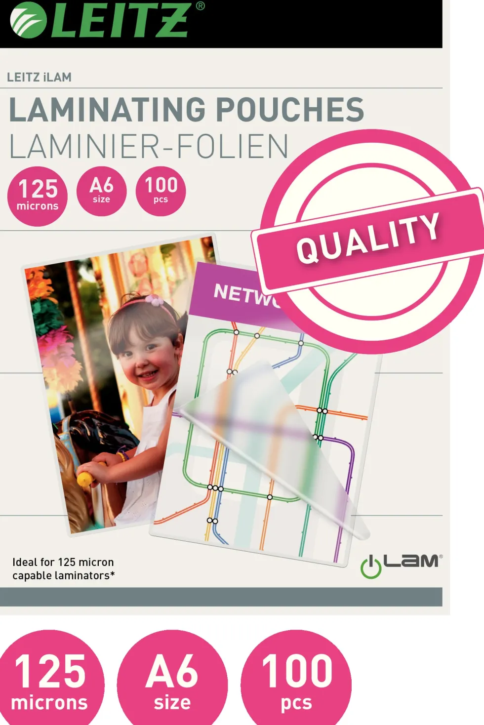 Laminat lågvärme A6 125 mic (100)