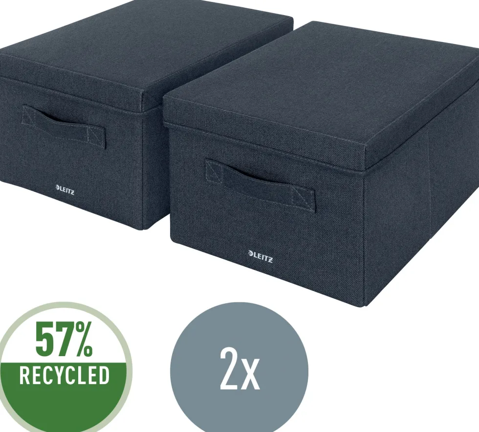 Leitz Förvaringsbox i tyg med lock M 2st