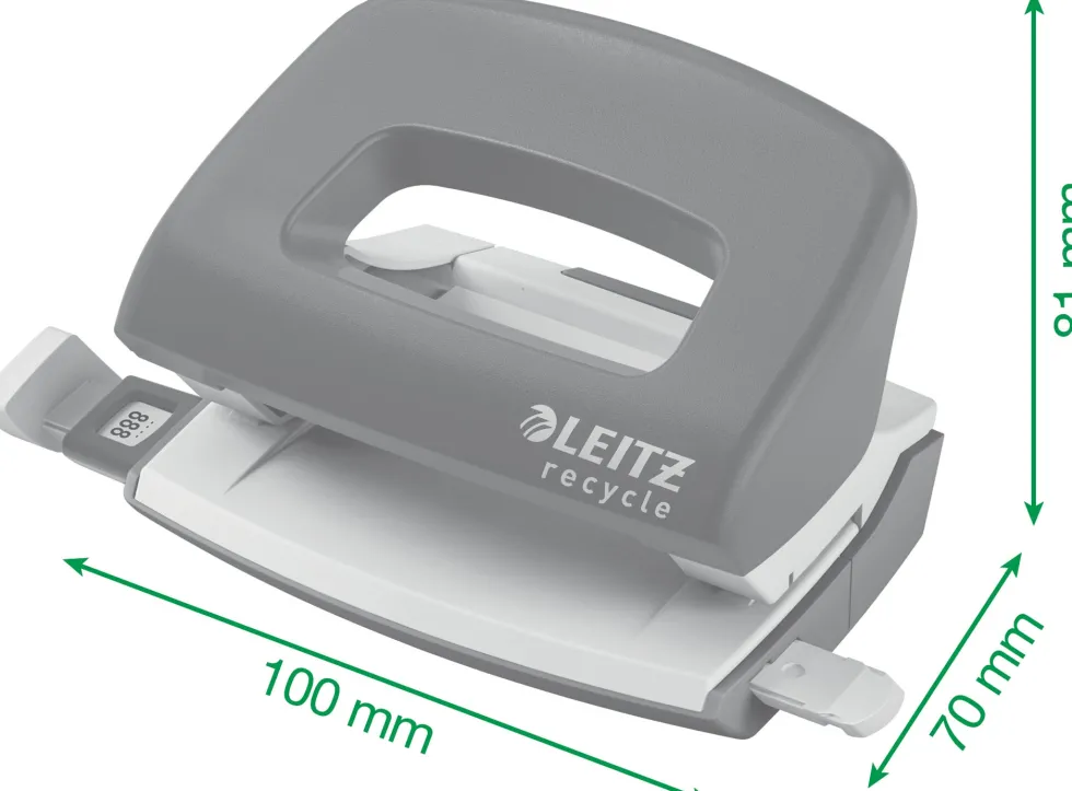 Leitz Recycle Hålslag 2h/10ark EU grön