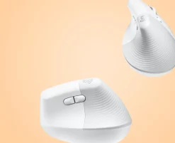 Lift for Mac Vertical Ergonomic Mouse, Off-White/Pale Grey