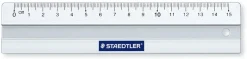 Linjal aluminium m/glidstopp 15cm