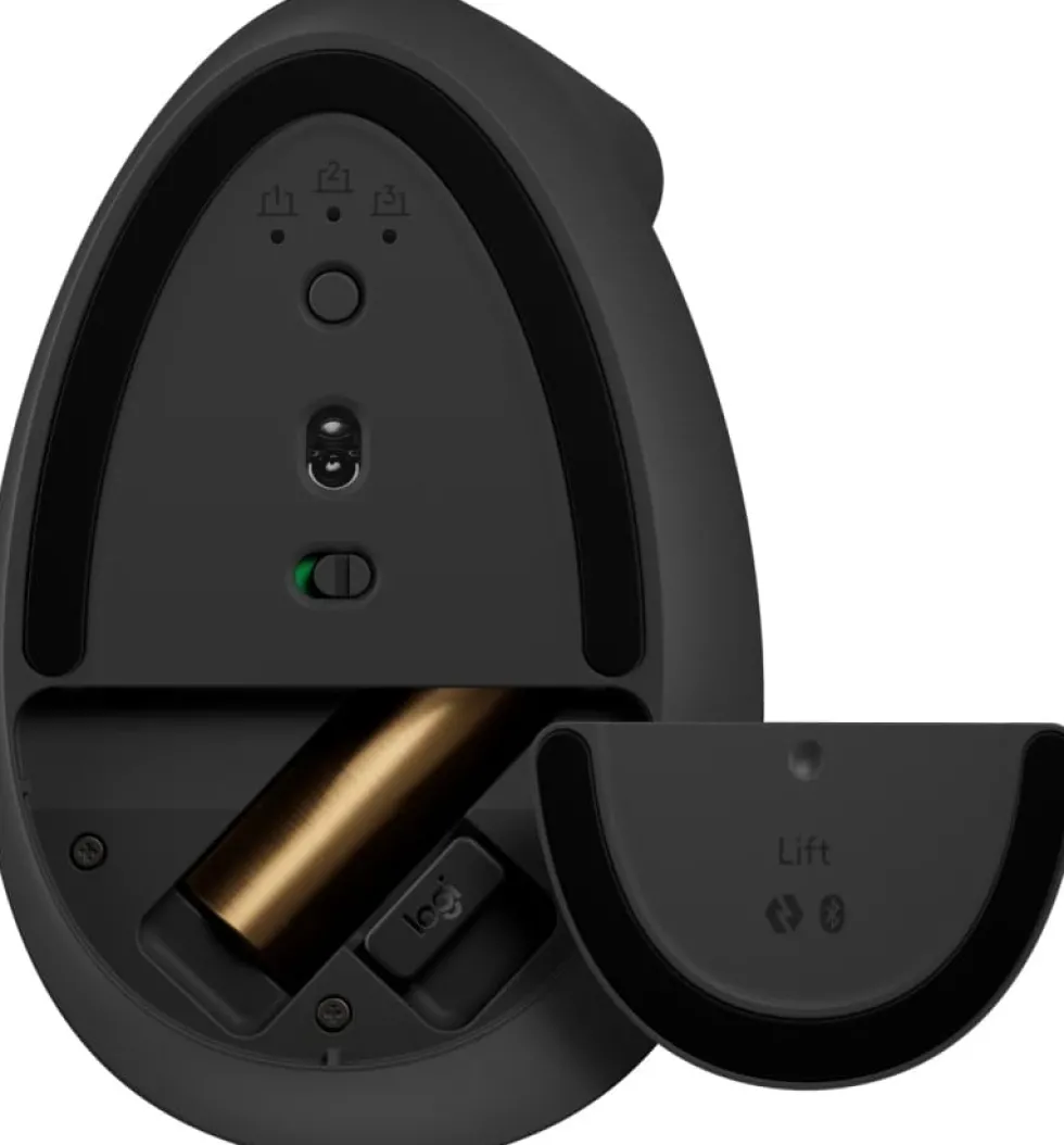 Logitech Lift Right Vertical Ergonomic Mouse, Graphite/Black