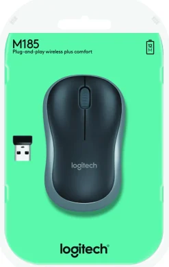 Logitech M185 - Mus - optisk - trådlös - 2.4