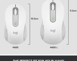 Logitech Signature M650 L Wireless Mouse, Off-white