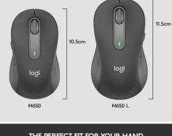 Logitech Signature M650 L Wireless Mouse, Graphite