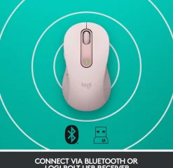 Logitech Signature M650 L Wireless Mouse, Rose
