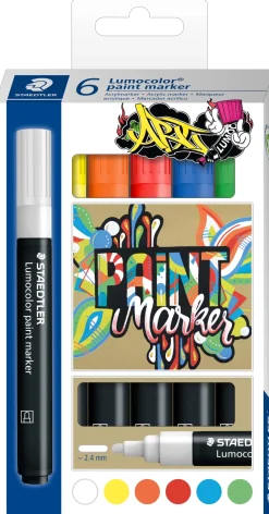 Lumocolor målarmarker 6 ass