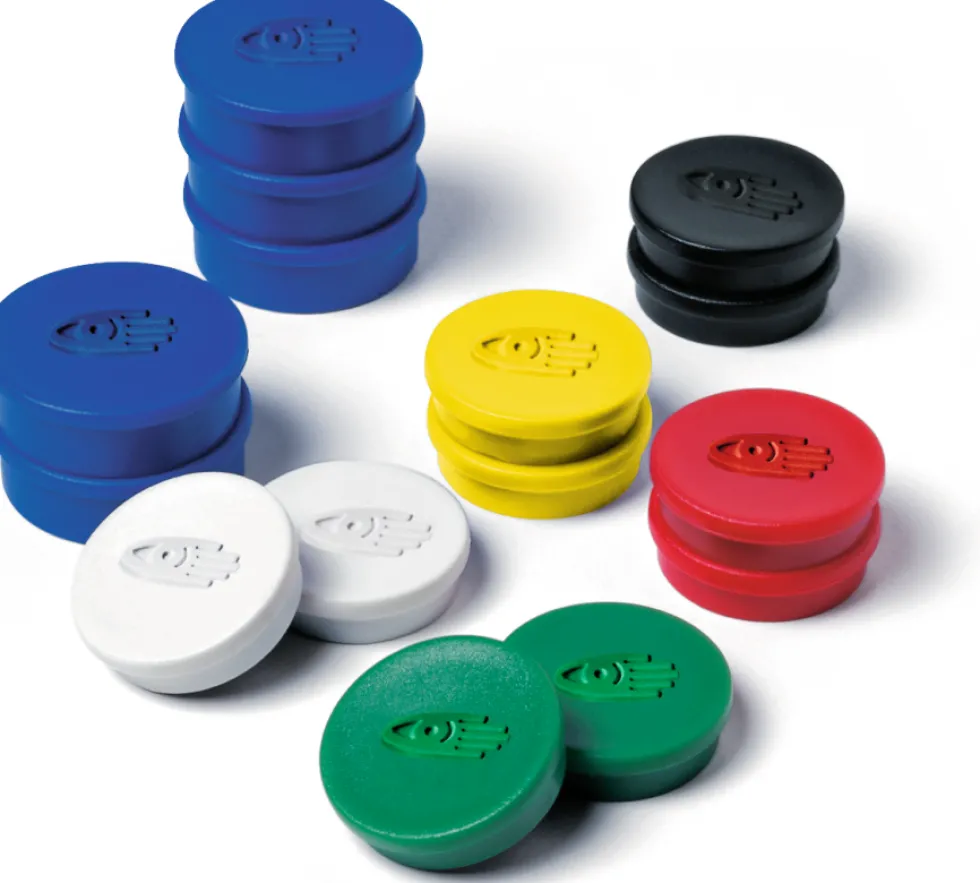Magnetknappar LEGAMASTER 30mm vit 10/fp
