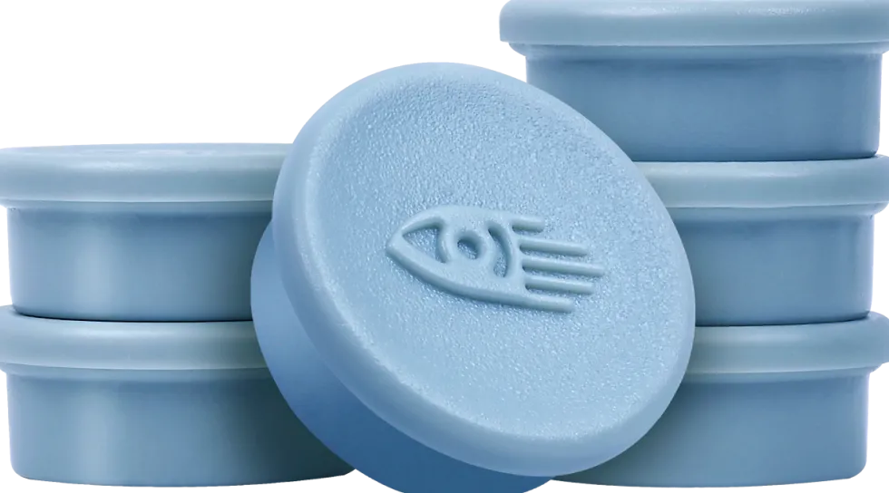 Magnet 20mm soft blue 10/fp