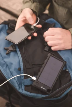 10.000 mAh Outdoor Solar PowerBank, Black