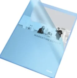 Mapp 105my PP präglad A4 blå (10)