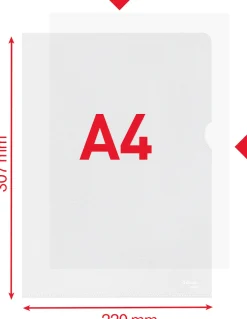 Mapp PP A4 85my klar präglad (100)