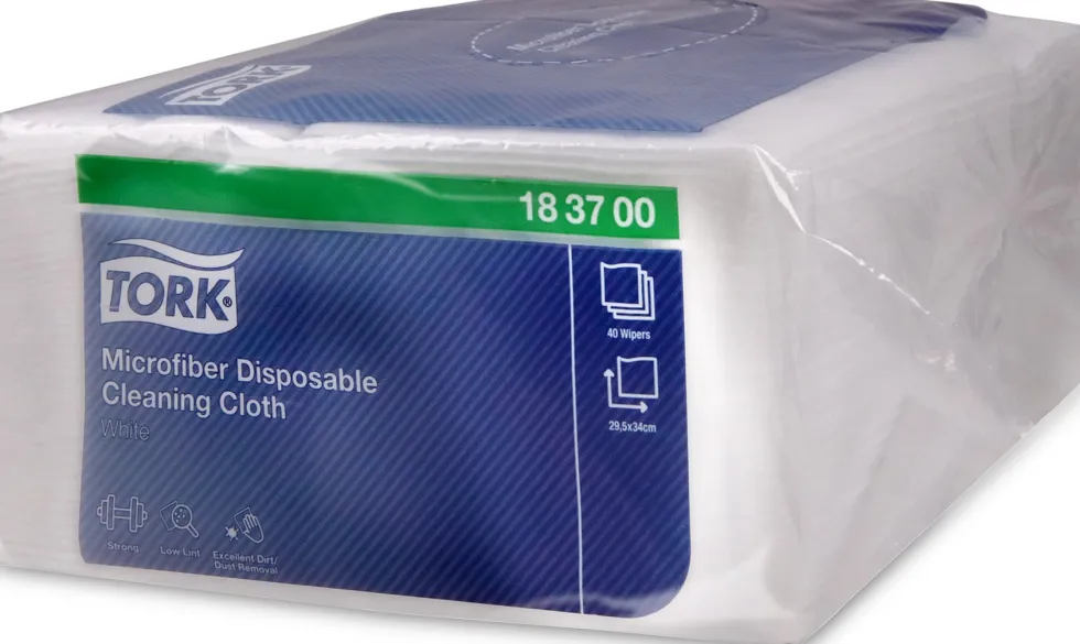 Microfiberduk TORK 29,5x34cm vit 40/fp