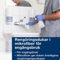 Microfiberduk TORK 29,5x34cm vit 40/fp
