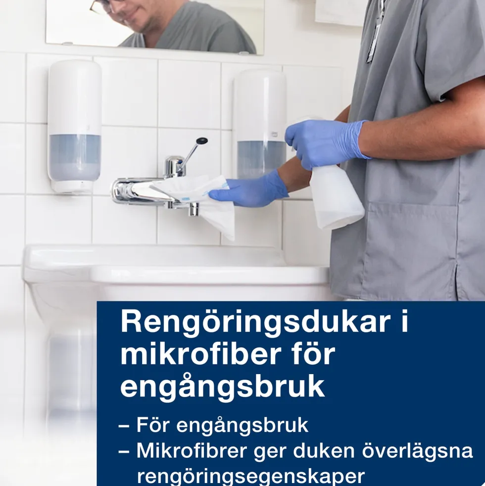 Microfiberduk TORK 29,5x34cm vit 40/fp