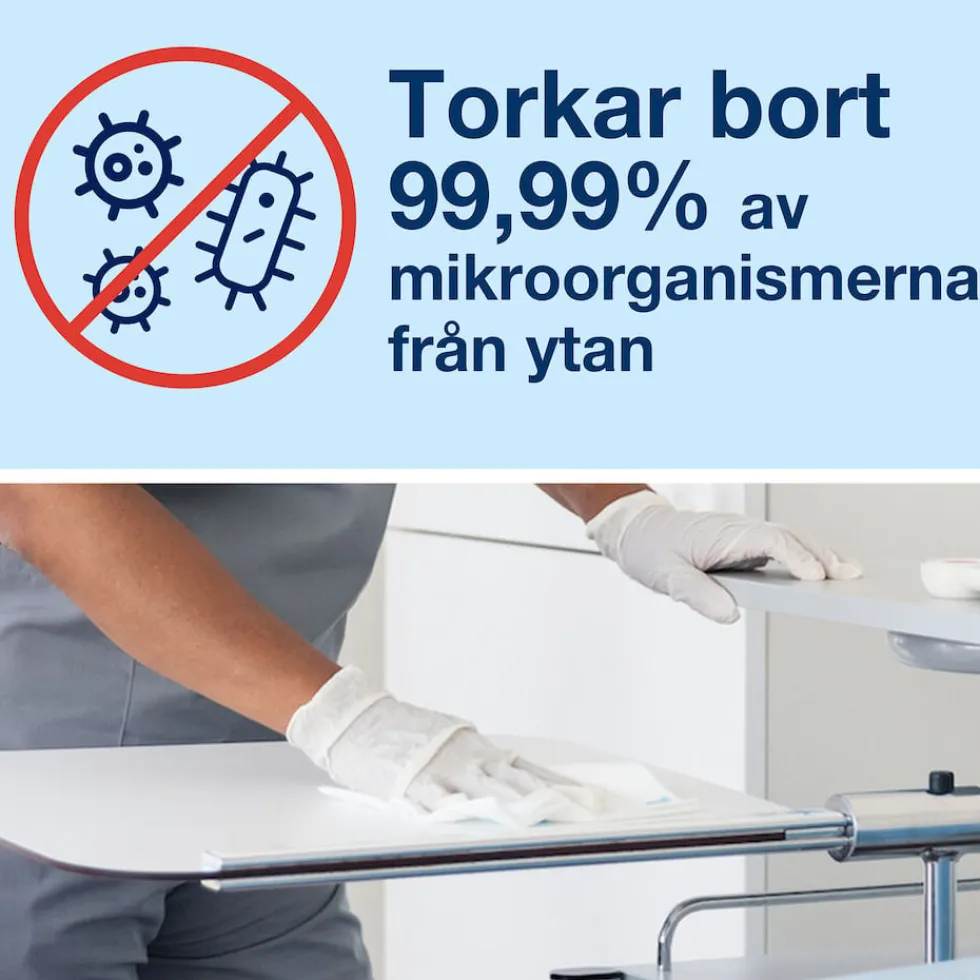 Microfiberduk TORK 29,5x34cm vit 40/fp