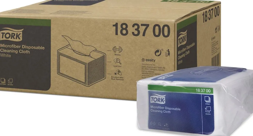 Microfiberduk TORK 29,5x34cm vit 40/fp