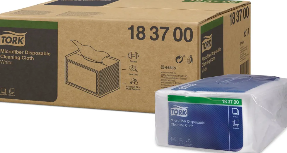 Microfiberduk TORK 29,5x34cm vit 40/fp