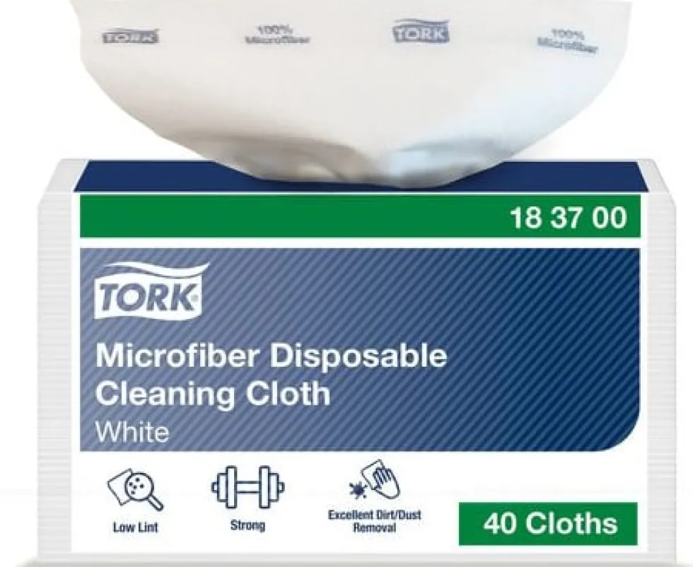 Microfiberduk TORK 29,5x34cm vit 40/fp