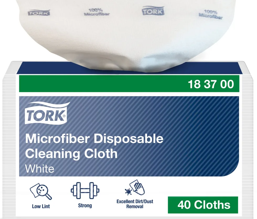 Microfiberduk TORK 29,5x34cm vit 40/fp