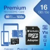 Micro SDHC Card 16GB Class 10 w/adaptor