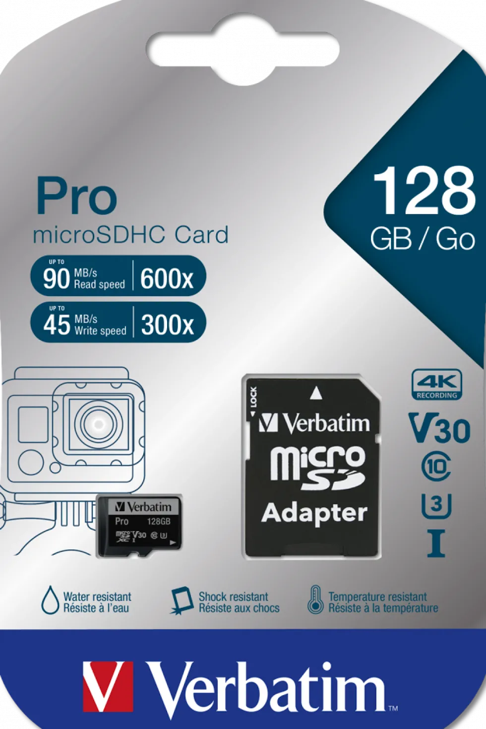 Micro SDXC Card PRO 128GB U3 with Adaptor