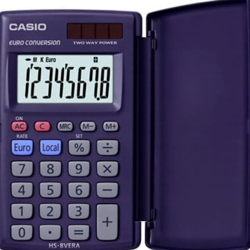 Miniräknare CASIO HS-8VER svart