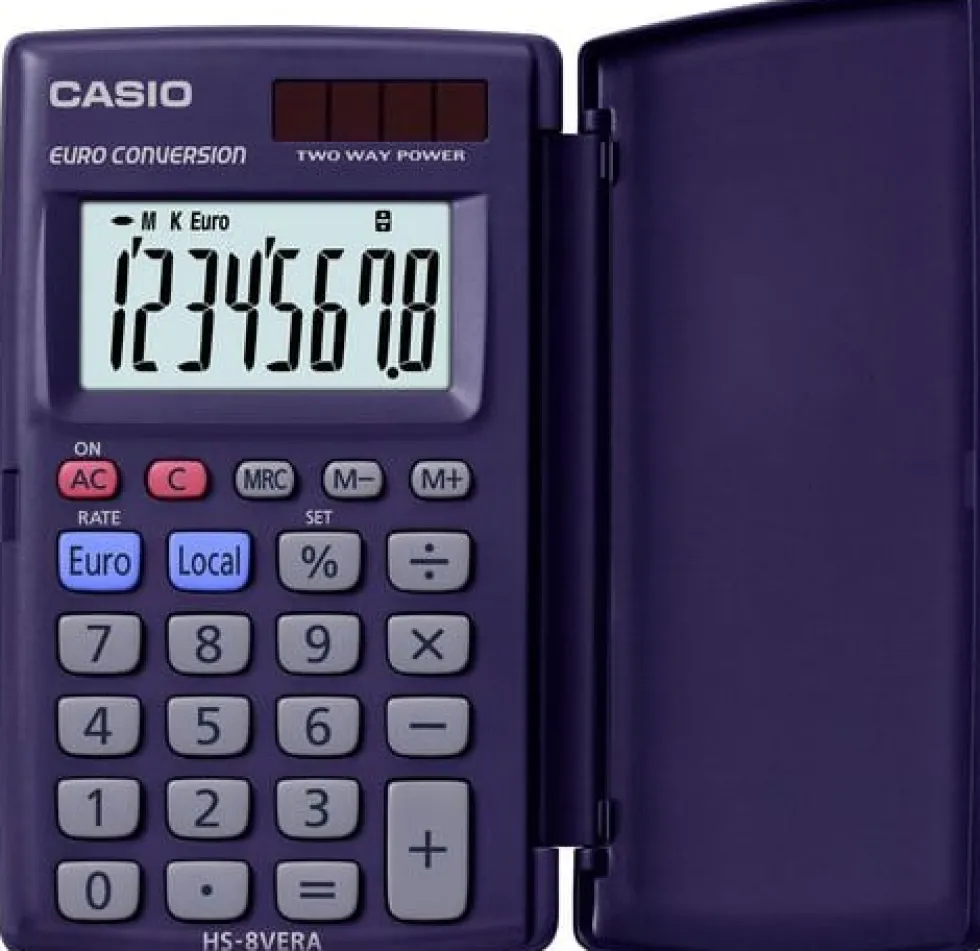 Miniräknare CASIO HS-8VER svart