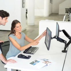 Monitorarm FELLOWES Platinum gas dubbel