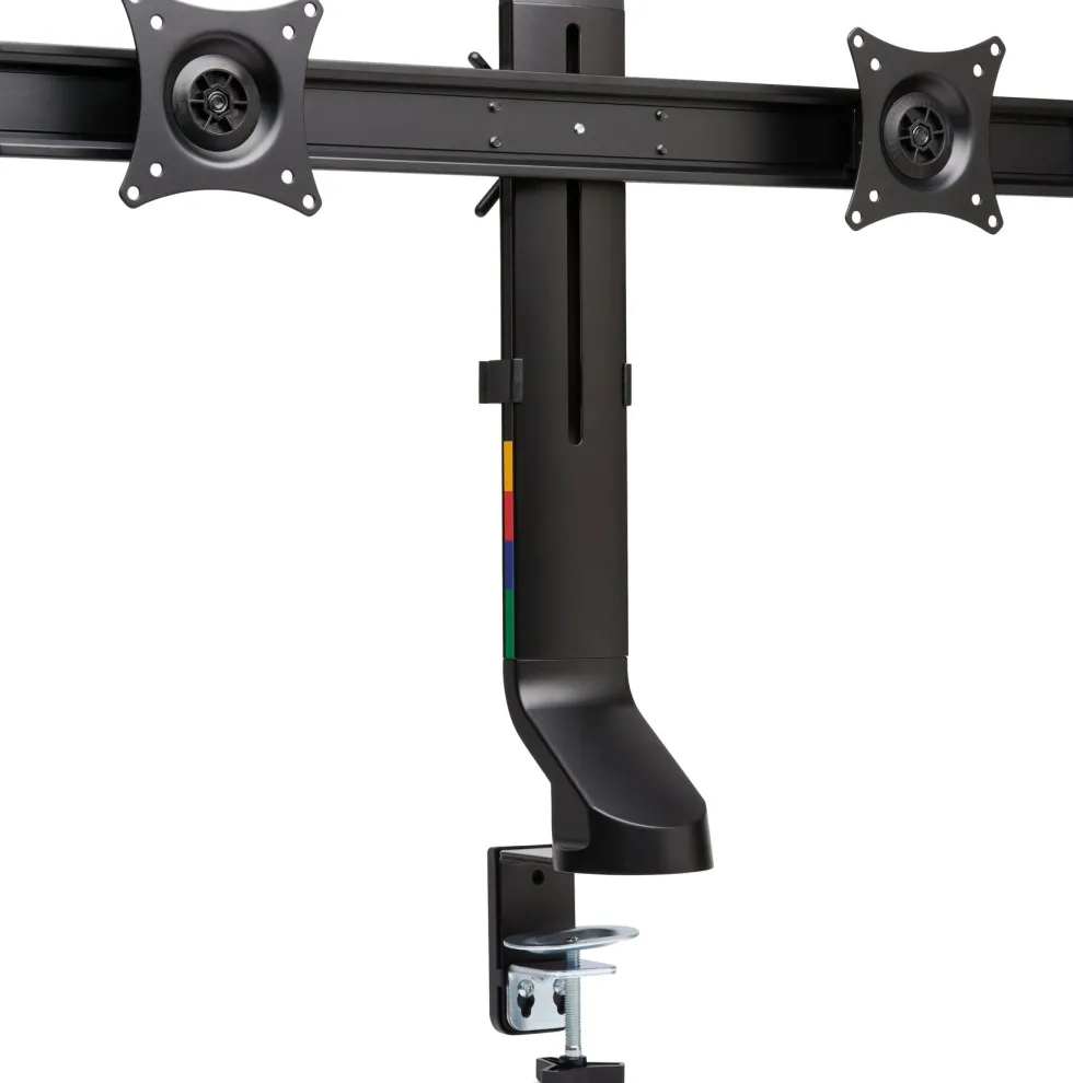 Monitor Arm Space Saving Dual Black