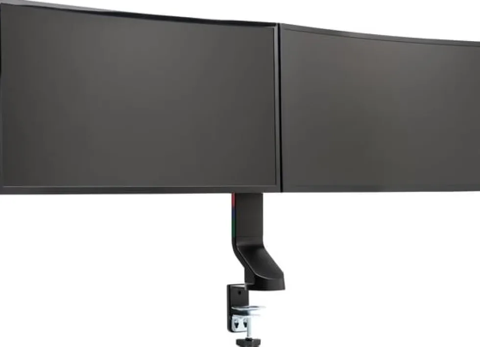 Monitor Arm Space Saving Dual Black