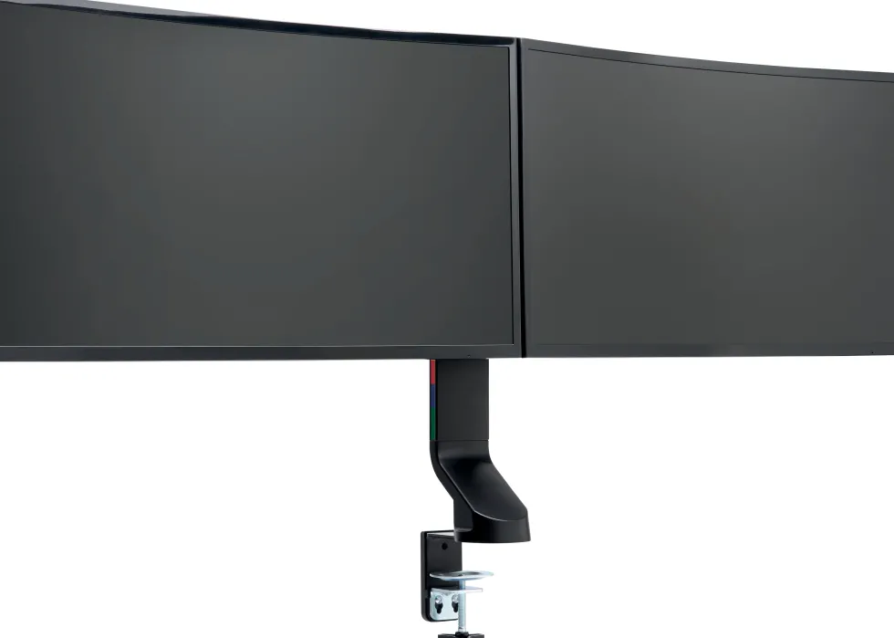 Monitor Arm Space Saving Dual Black