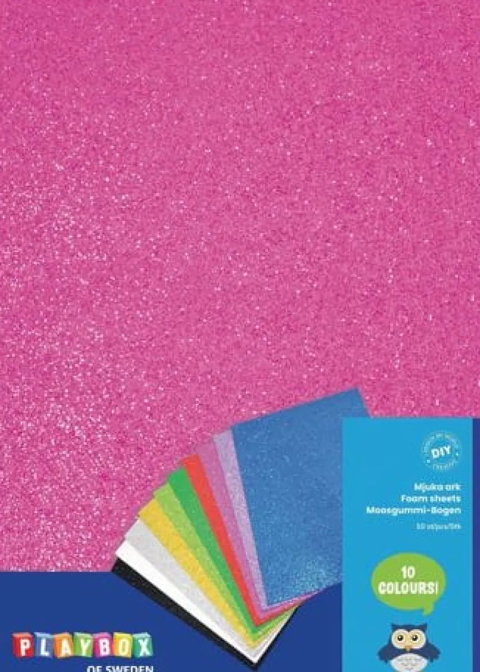 Mossgummi glitter 20x30cm 10/fp