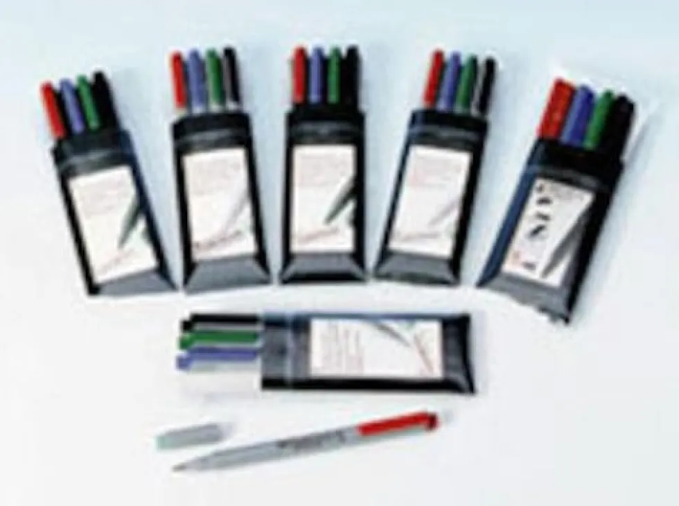 Märkpenna Faber Castell, sf, permanent, 4-set