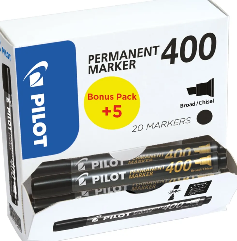 Märkpenna Pilot 400 svart 20fp