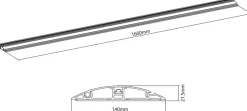 Multibrackets M - Kabelränna - golvmontering - 1.6 m - aluminium