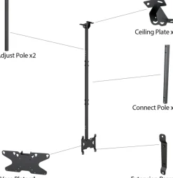 Multibrackets M Public Ceilingmount Small Single